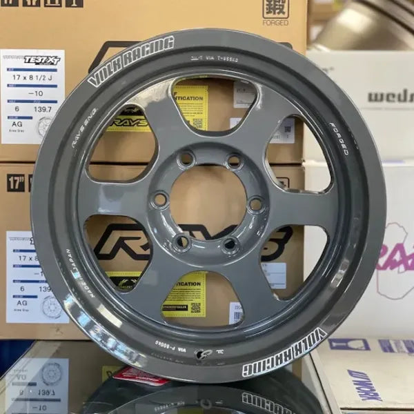 Volk Racing TE37XT 17×8.5 -10 offset 6×139 Arms Grey