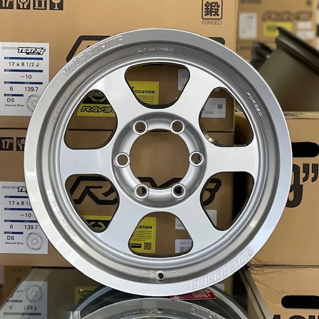 Volk Racing TE37XT 17×8.5 -10 offset 6×139 Diamond Silver