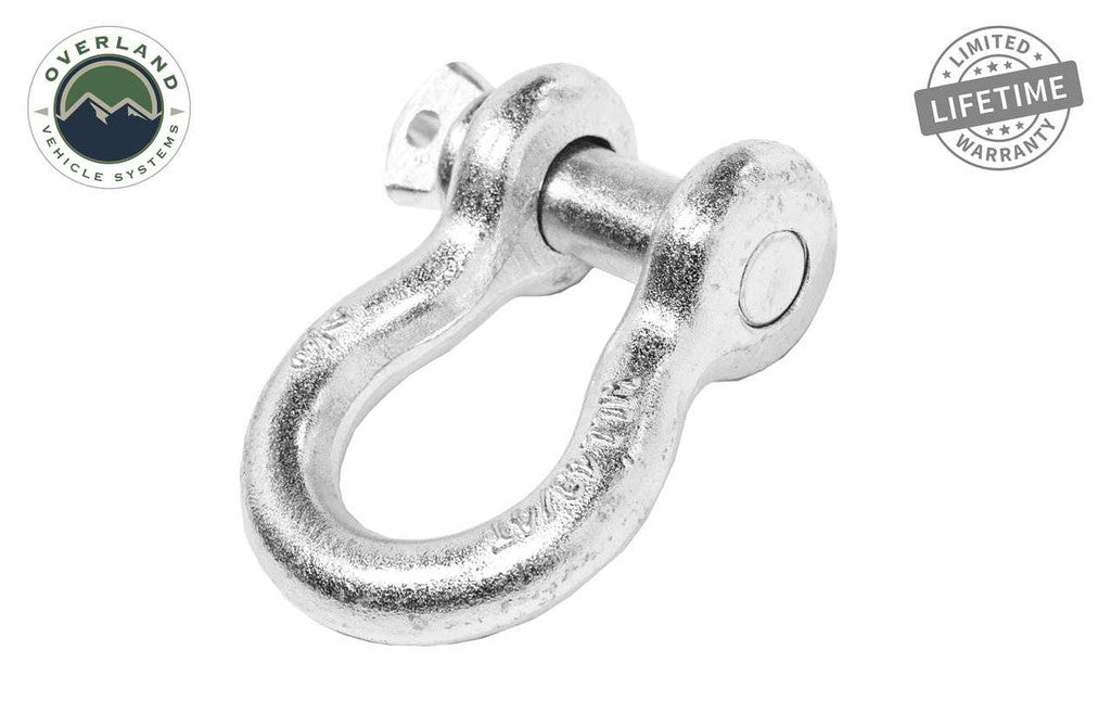 Overland Vehicle Systems 19019905 Recovery Shackle 3/4" 4.75 Ton Zinc