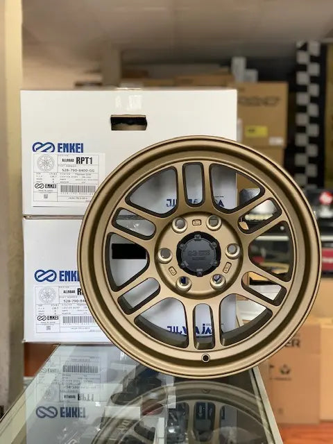 ENKEI RPT1 17×9 0 OFFSET 6×139 TITANIUM GOLD