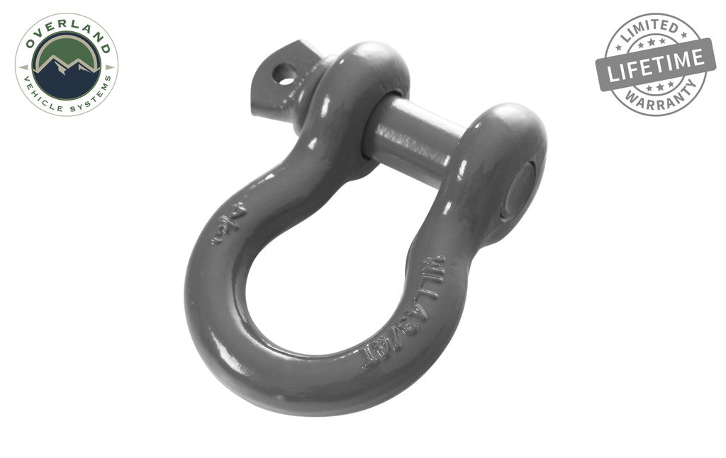 Overland Vehicle Systems Recovery Shackle 3/4" 4.75 Ton - Gray Universal