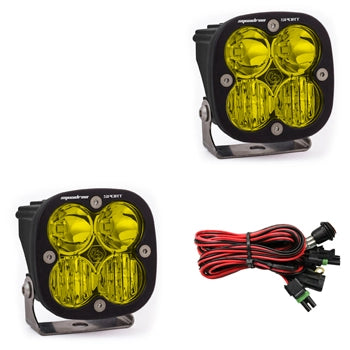 Baja Designs Squadron Sport Amber Driving/Combo Black LED Auxiliary Light Pod Pair - Universal